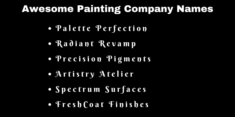 Painting Company Names