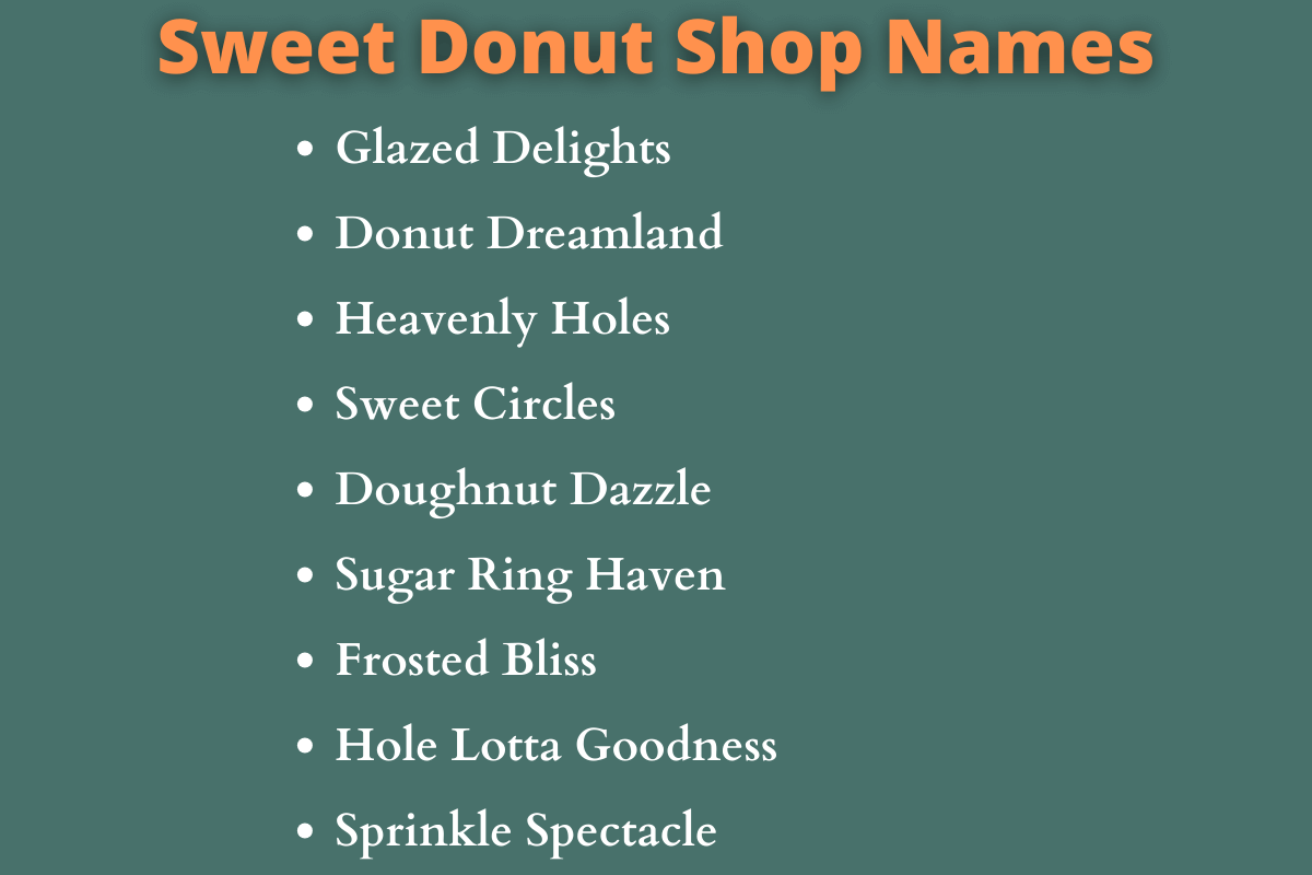 Donut Shop Names