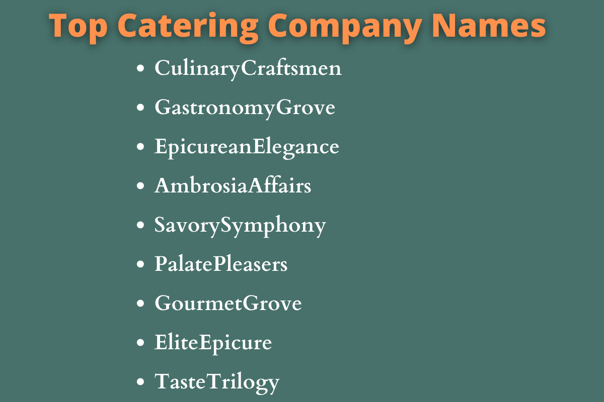 Catering Company Names
