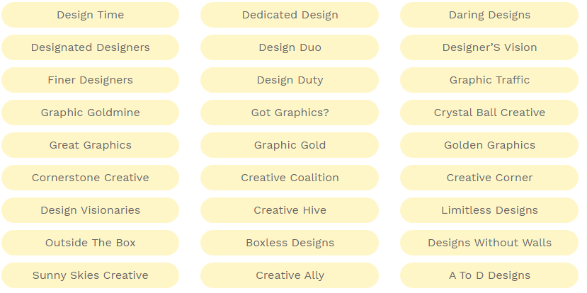 560 Catchy Graphic Design Business Names Ideas