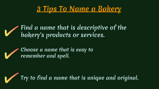 Tips to Name a Bakery
