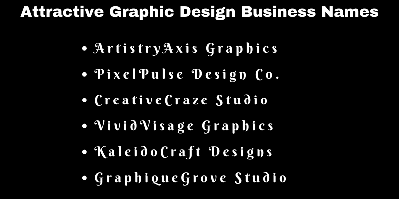 Graphic Design Business Names