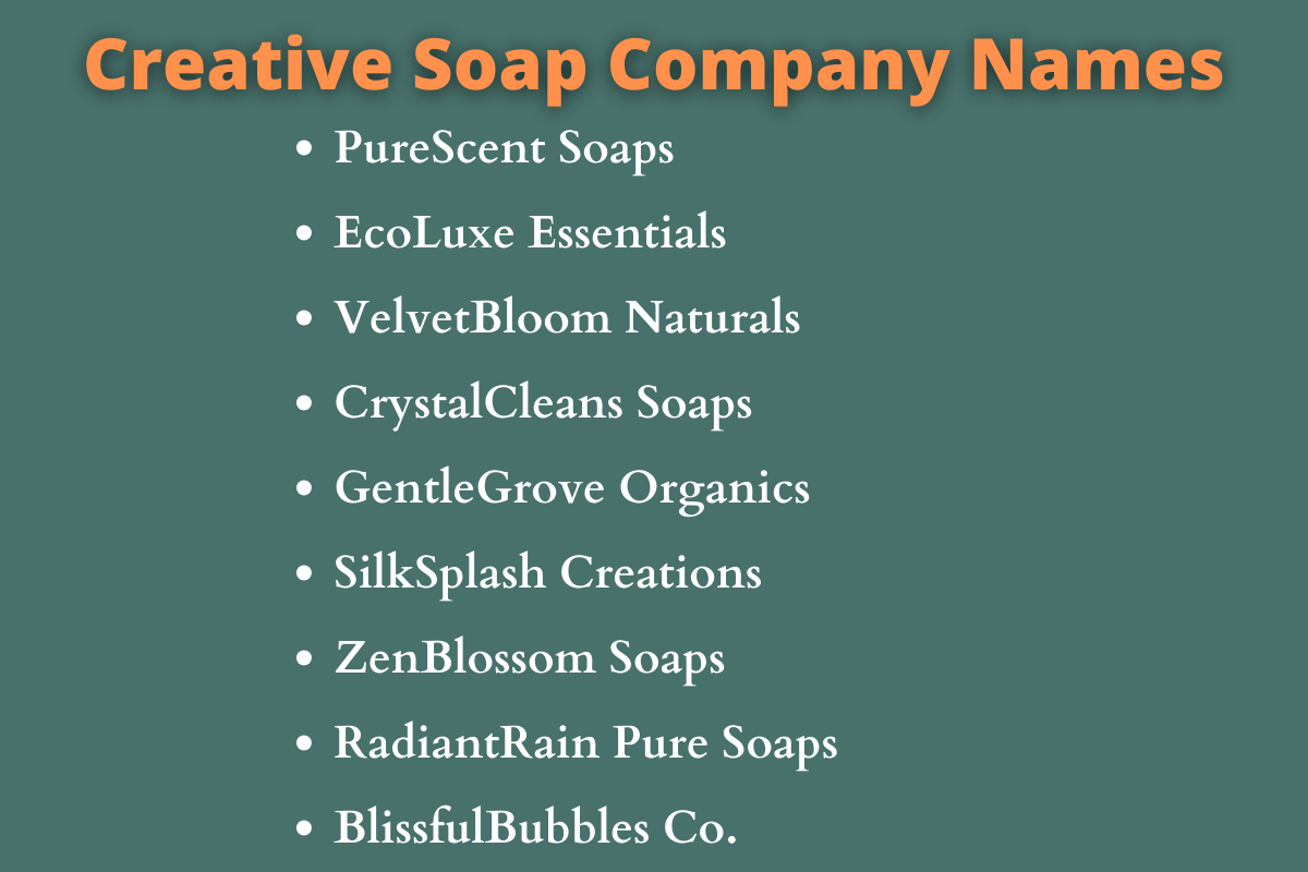Soap Company Names