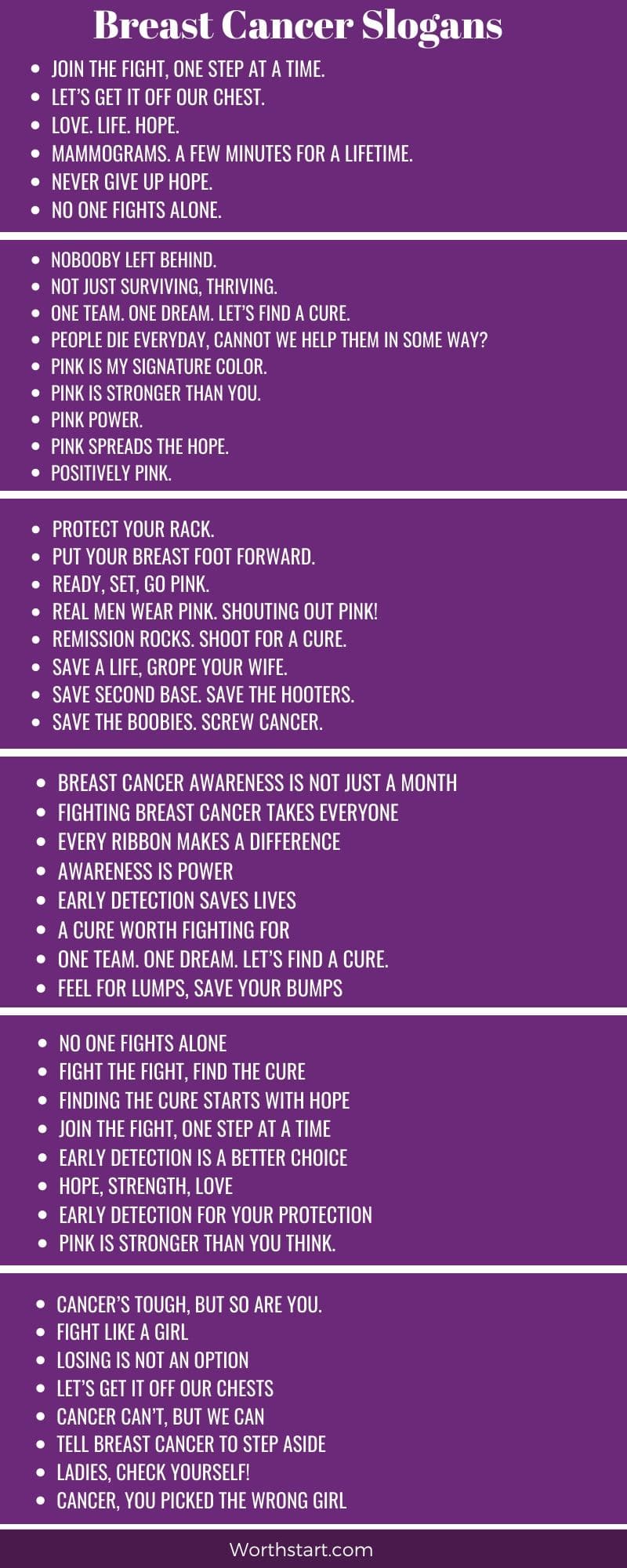 Breast Cancer Slogans