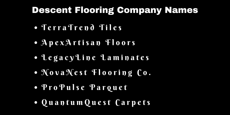Flooring Company Names