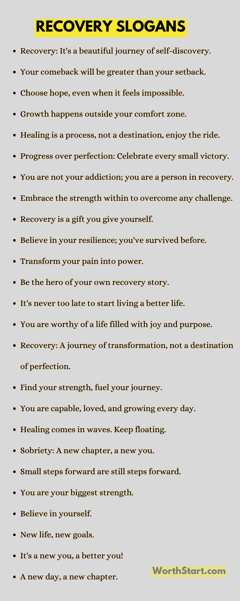 Recovery Slogans