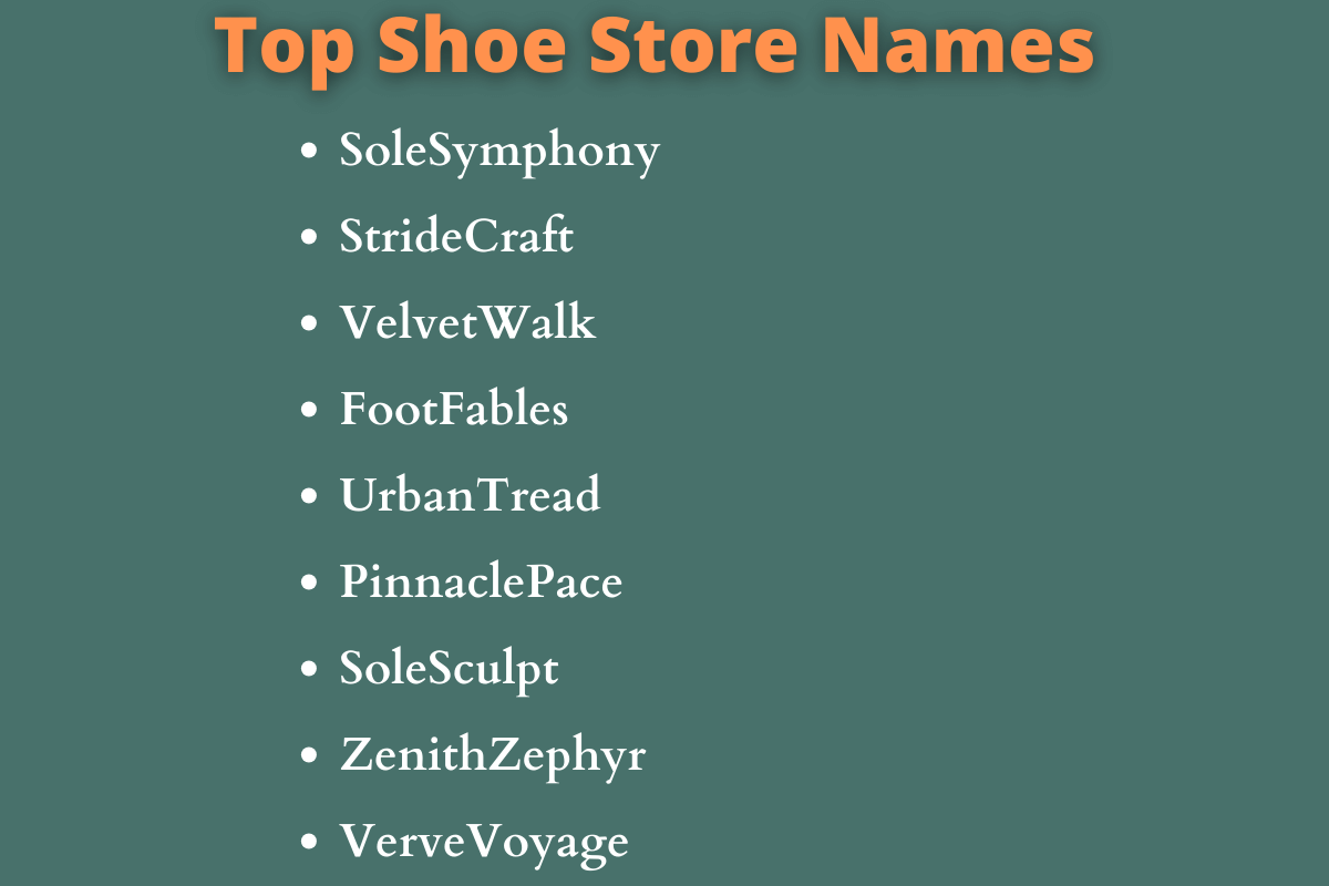 Shoe Store Names