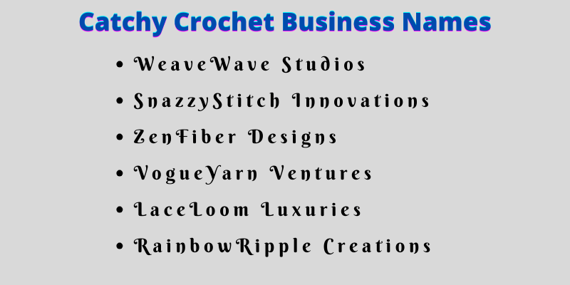 Crochet Business Names
