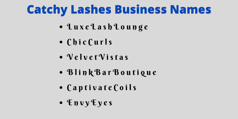 Lashes Business Names