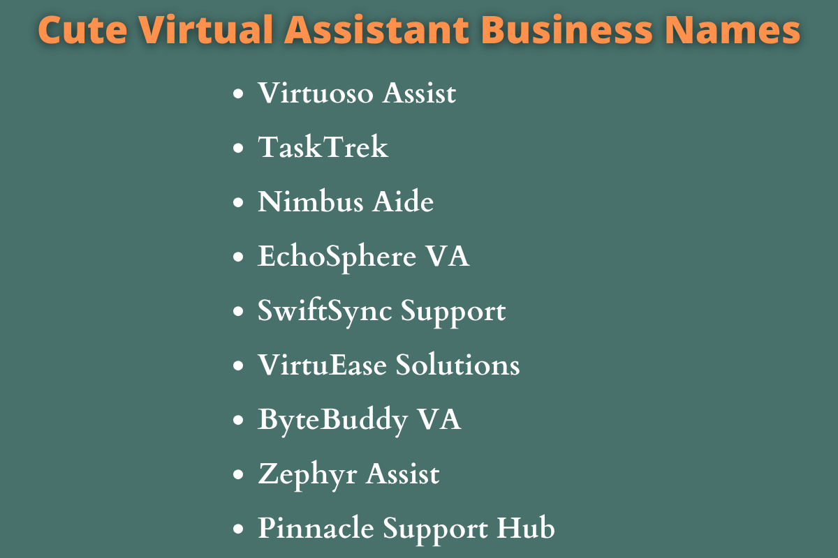 Virtual Assistant Business Names
