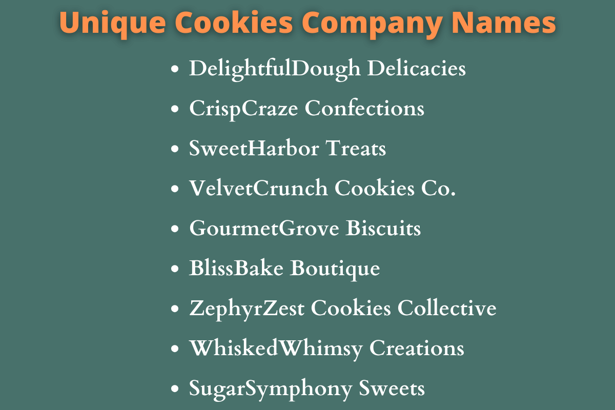 Cookies Business Names
