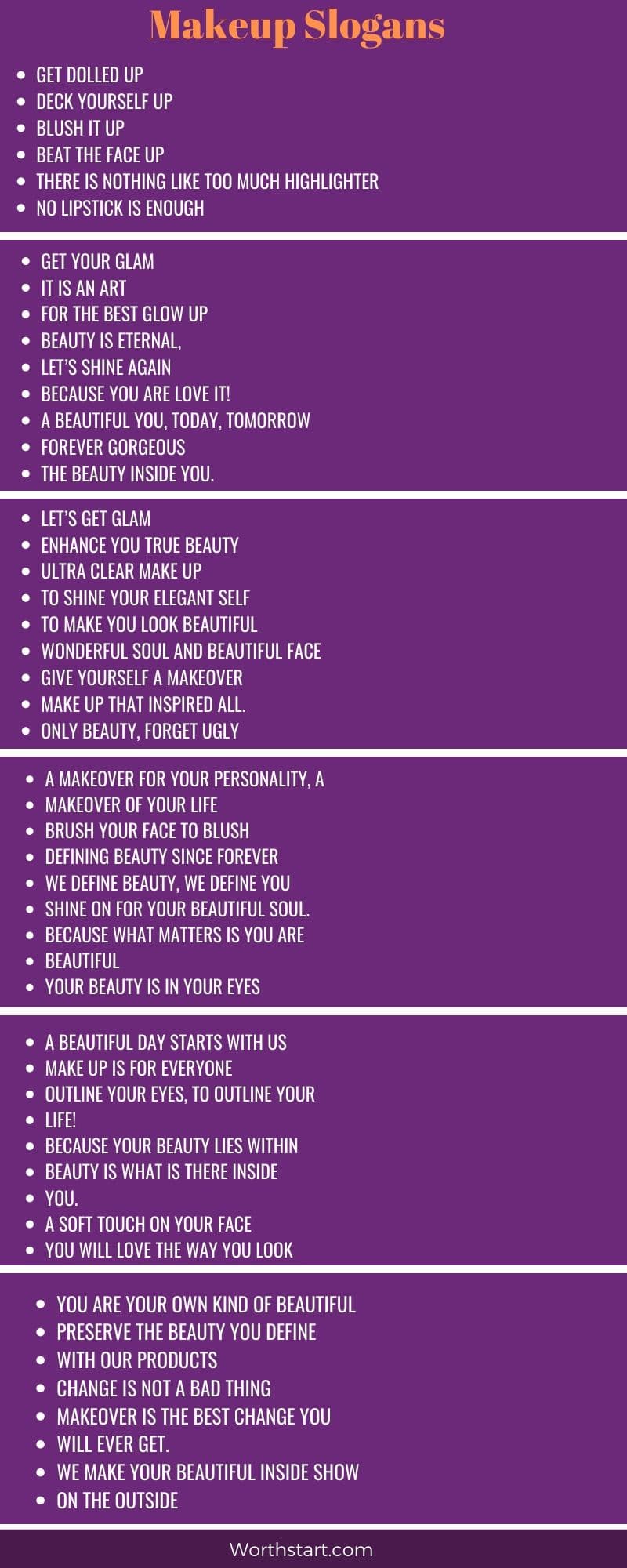 470 Best Makeup Slogans And Taglines To