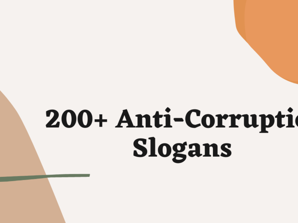 stop corruption slogans