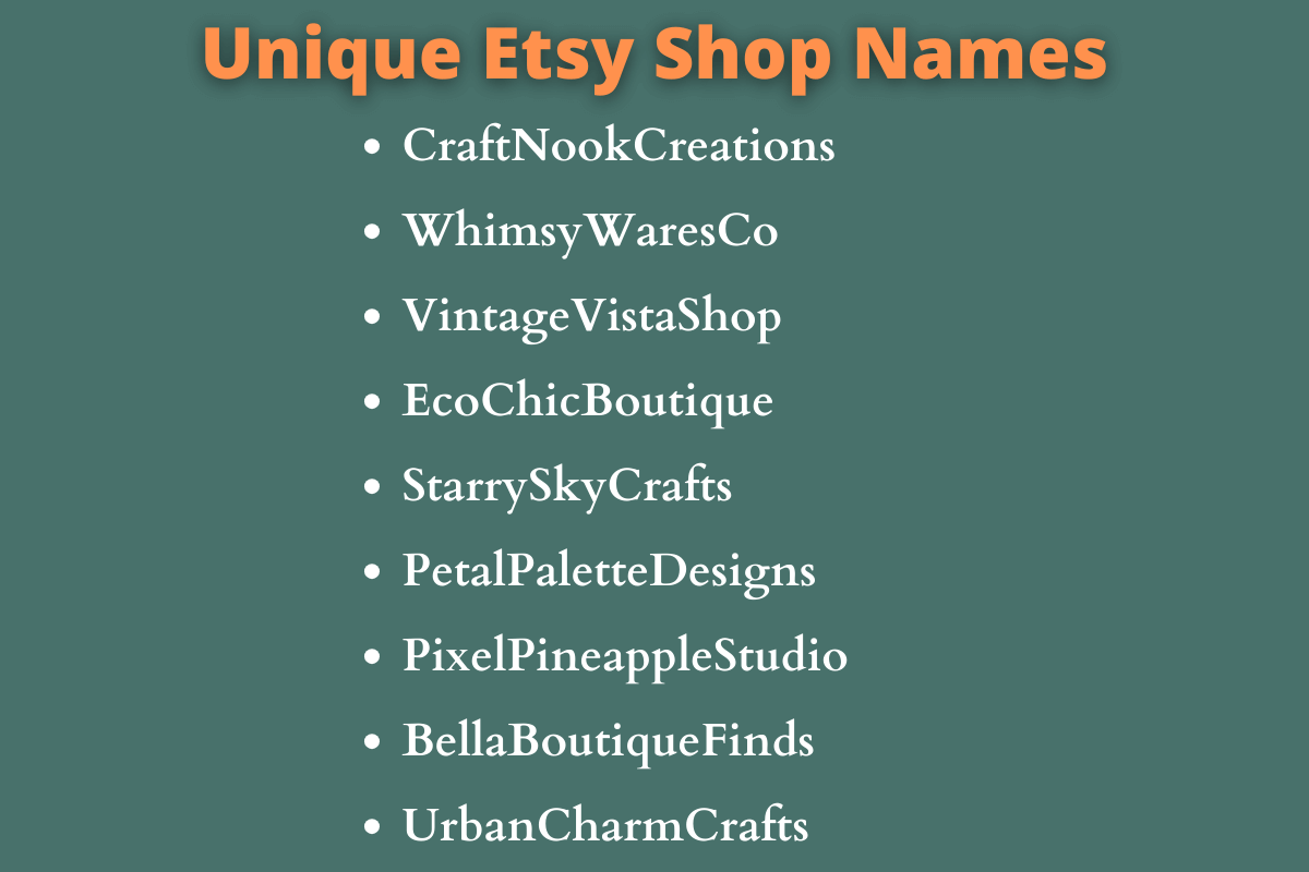 700 Etsy Shop Name Ideas To Get Inspired