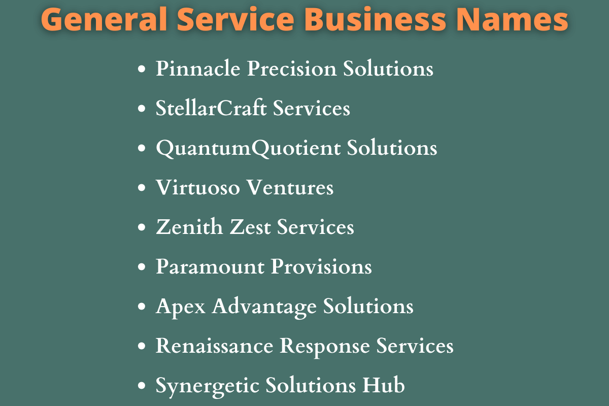 Service Business Names