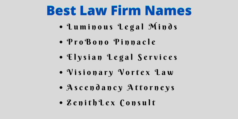 Law Firm Names