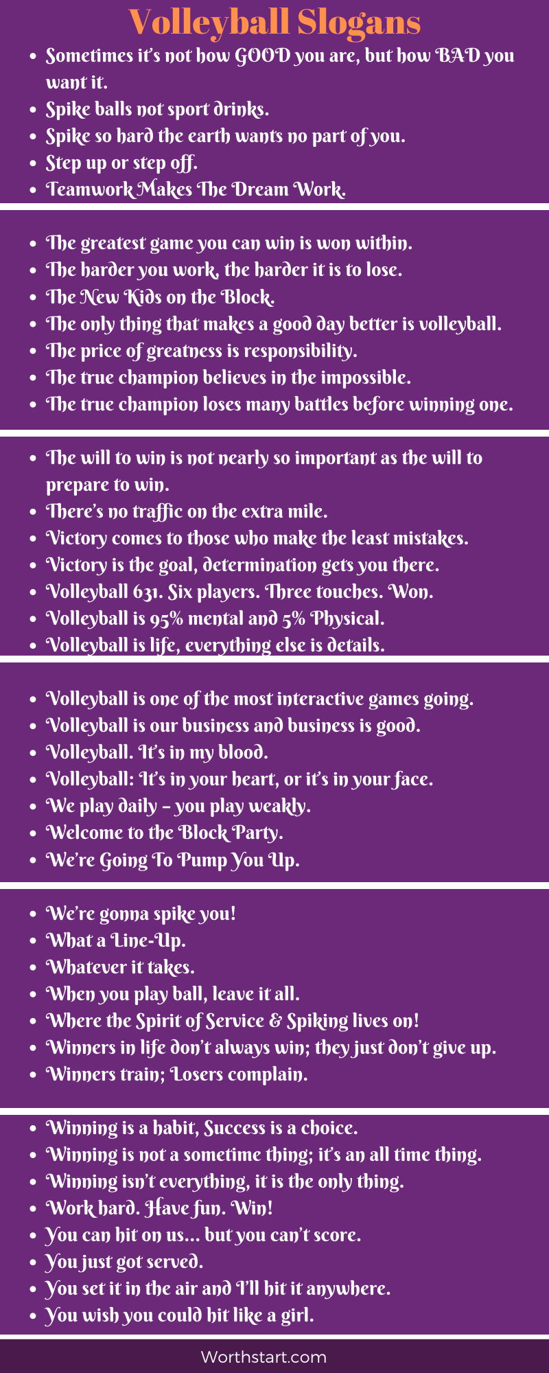 Volleyball Slogans