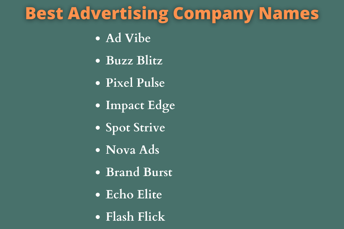 Advertising Company Names