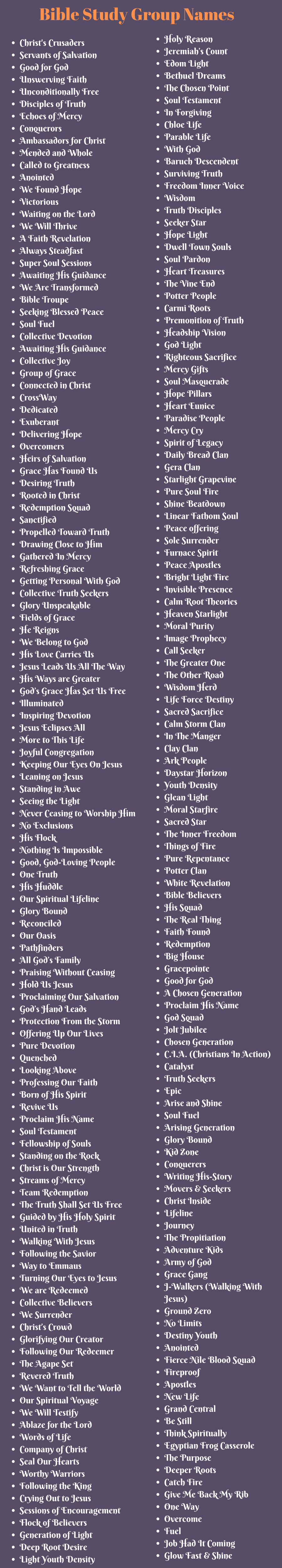 childrens ministry name ideas