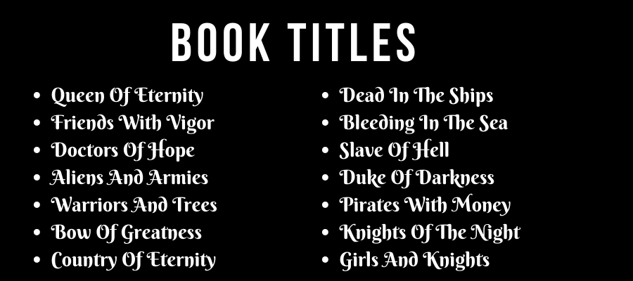 Titles for books