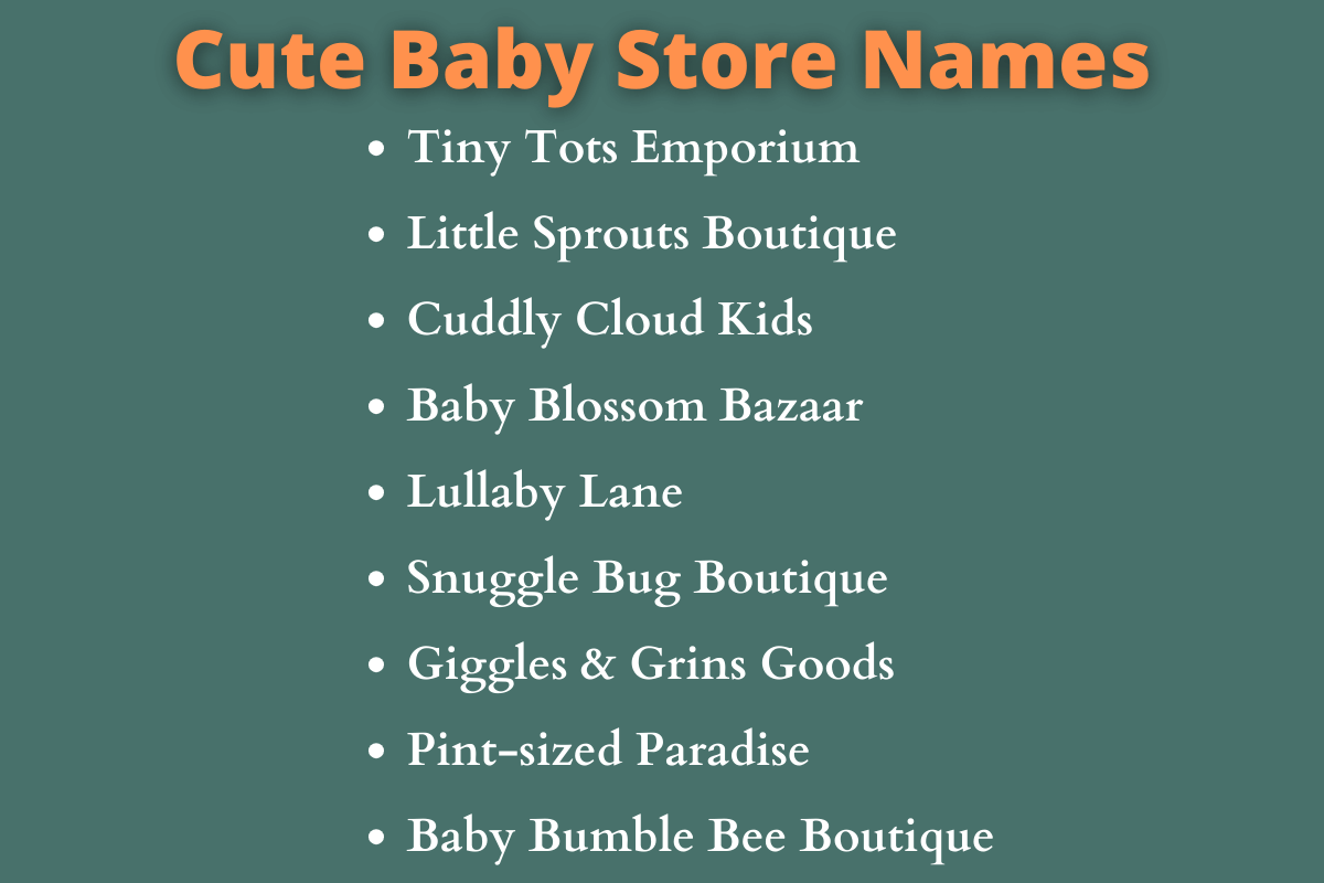 Baby Store Names