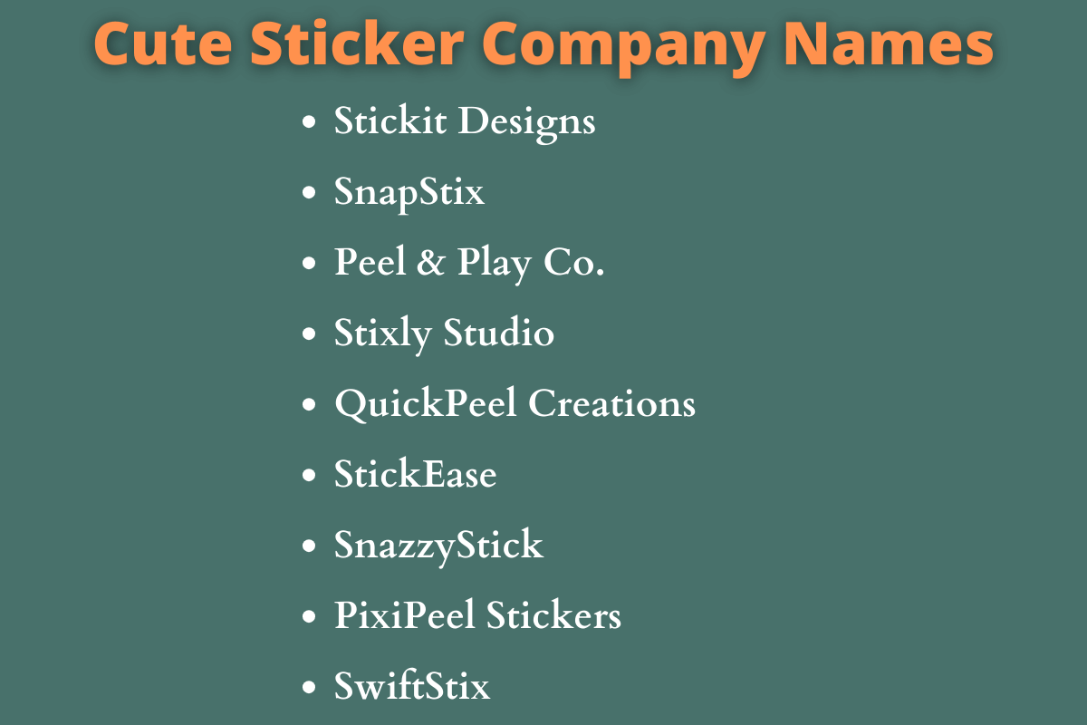 Sticker Company Names