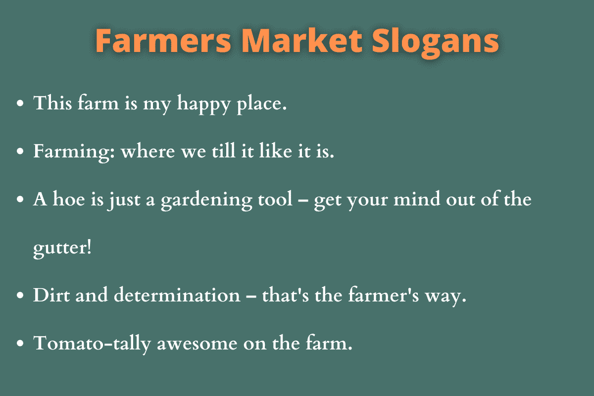 Farmers Market Slogans