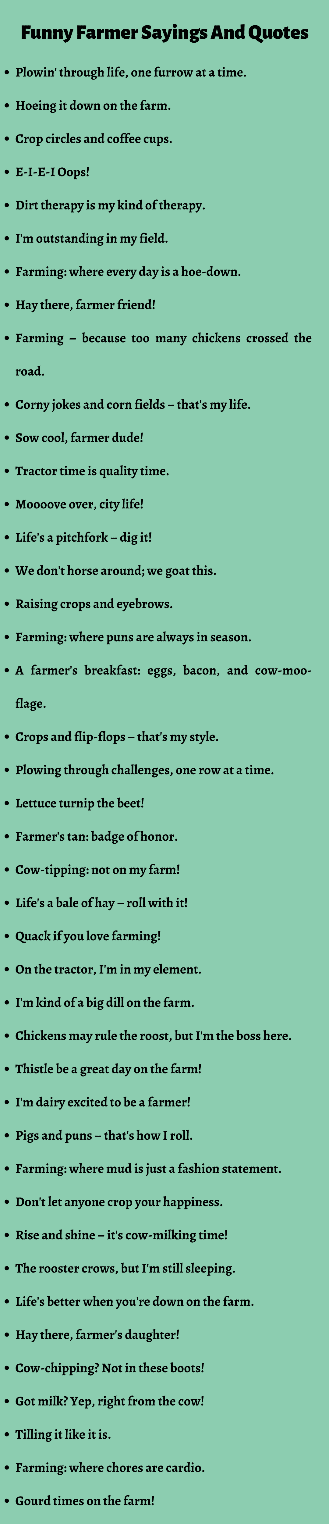 Funny Farmer Sayings And Quotes