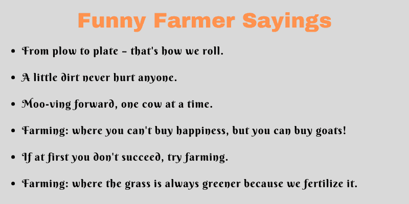 Funny Farmer Sayings