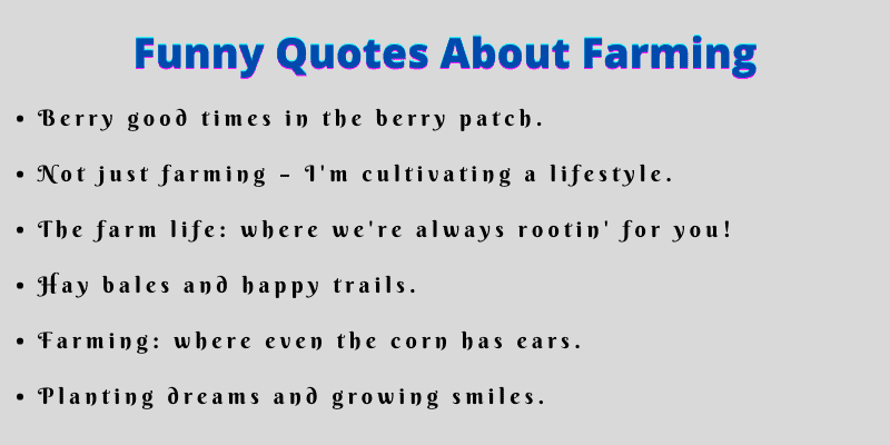 Funny Quotes About Farming