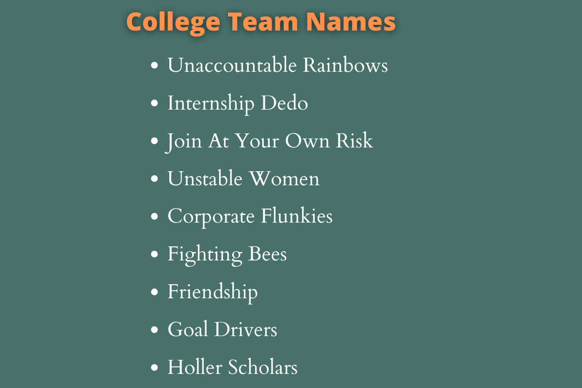 College Team Names