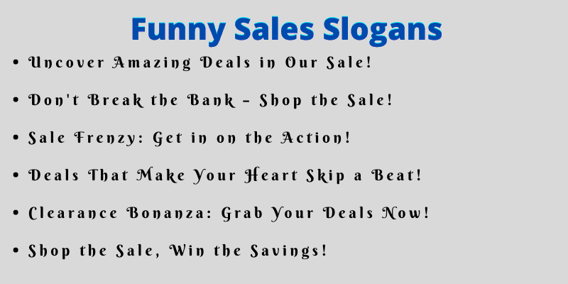 Funny Sales Slogans