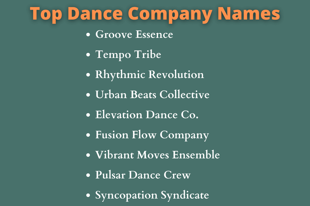 Dance Company Names