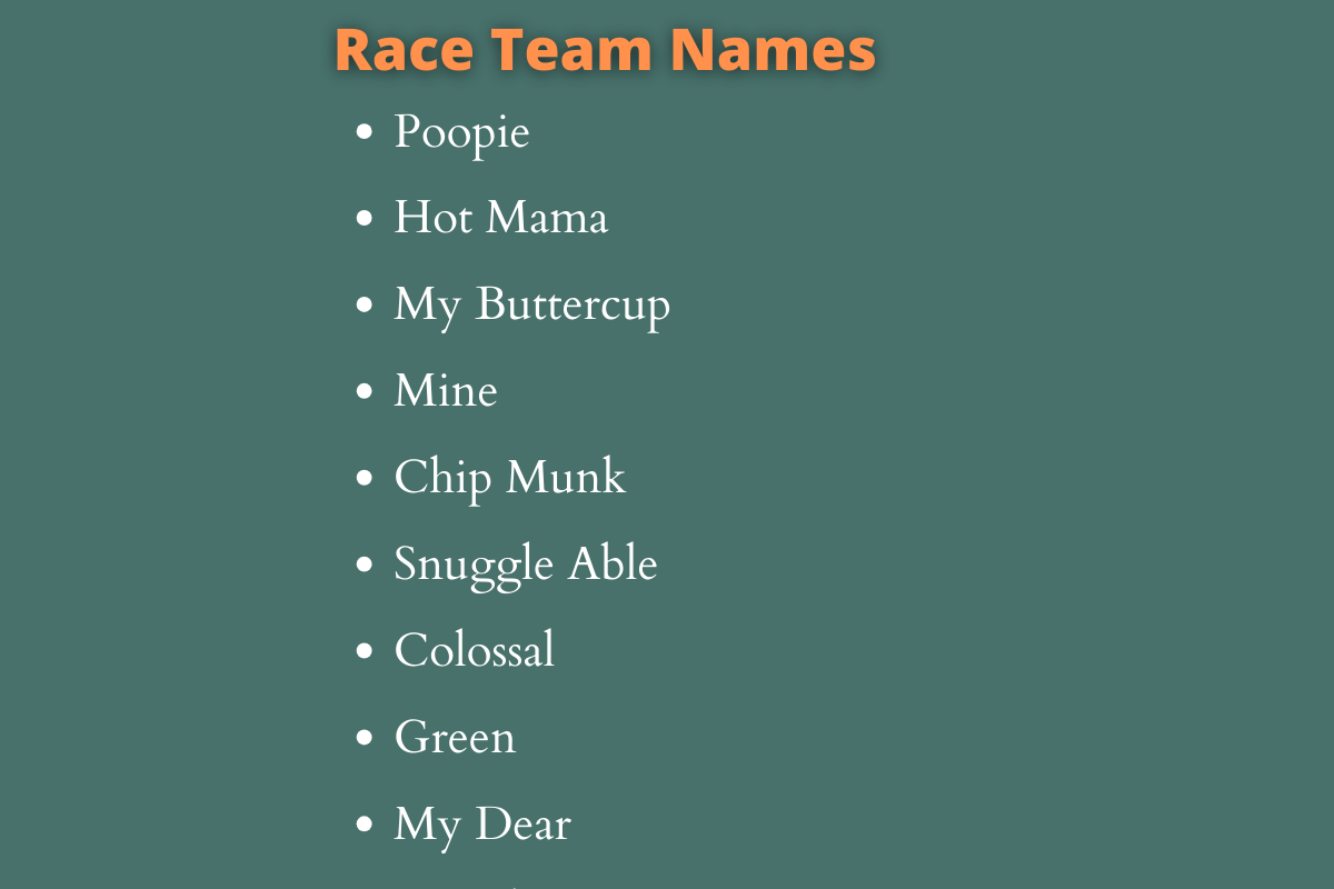 Race Team Names