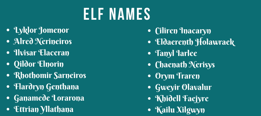 elf names