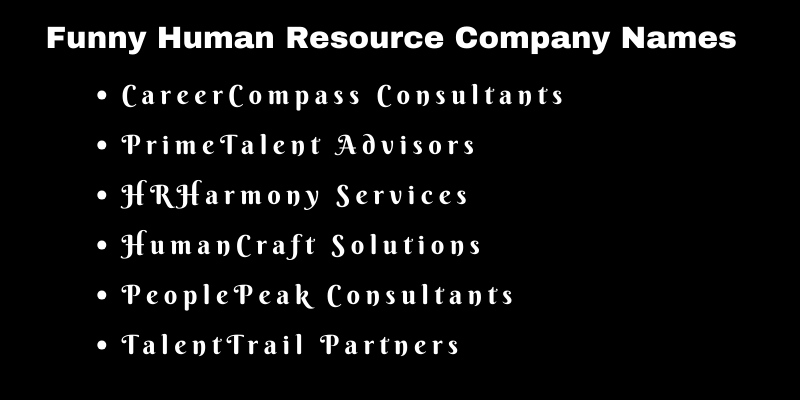 Human Resource Company Names