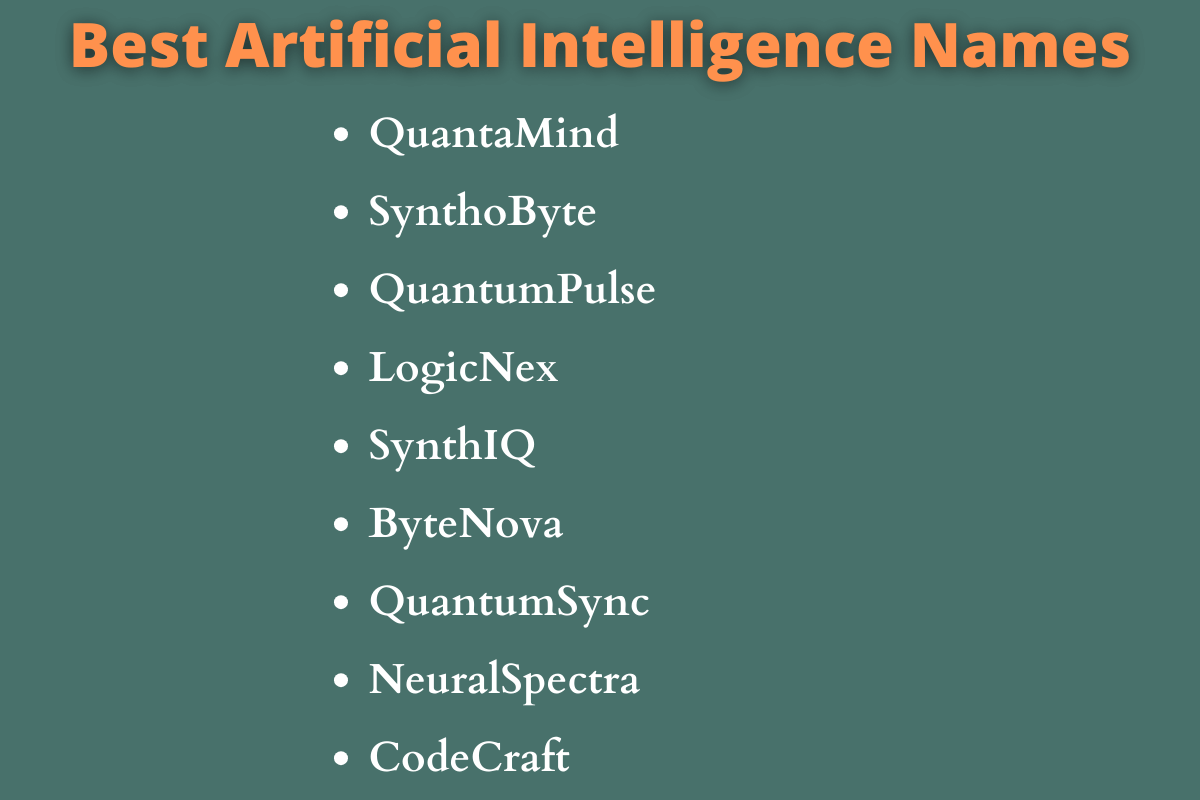 Artificial Intelligence Names