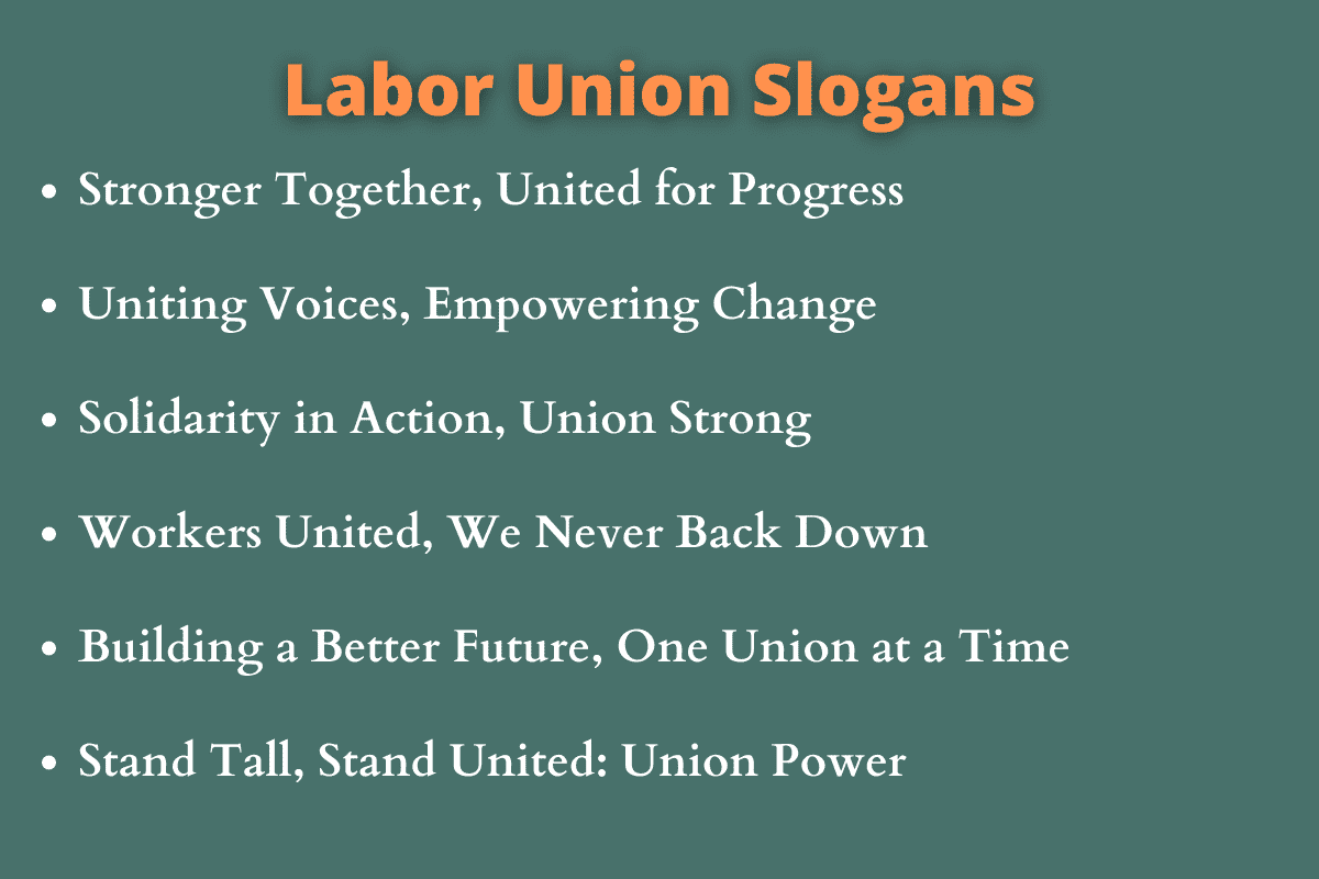 Labor Union Slogans