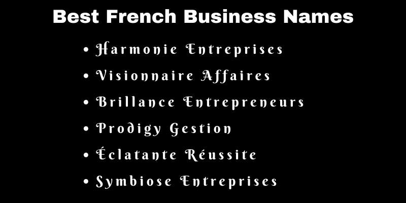 French Business Names
