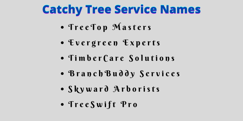 Tree Service Names
