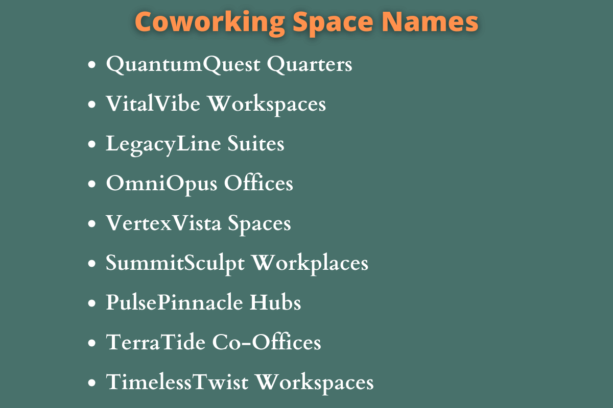 Office Space Company Names