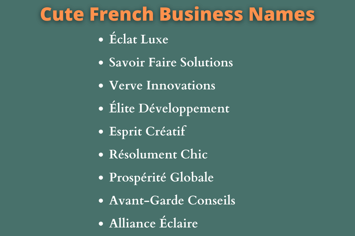 French Business Names