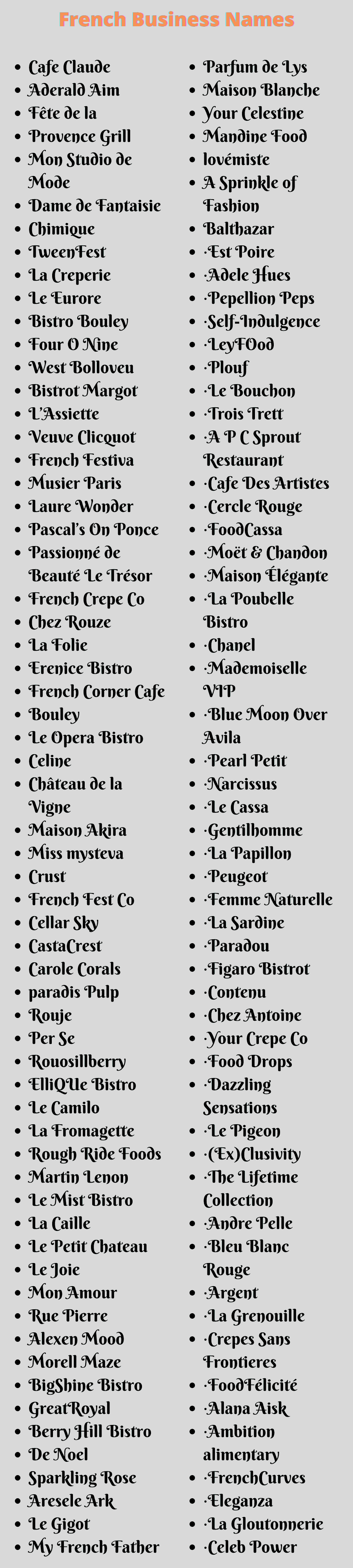 French Business Names: 400+ French Company And Boutique Names