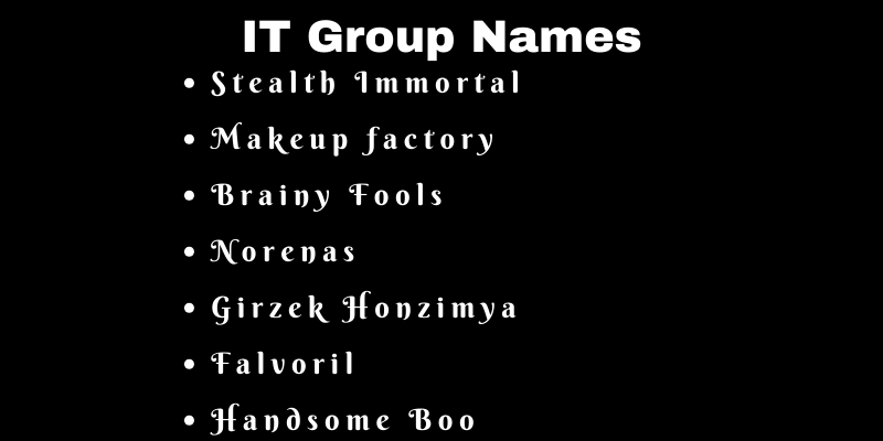 Information Technology Team Names
