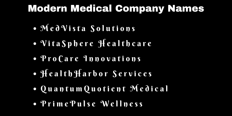 Healthcare Company Names