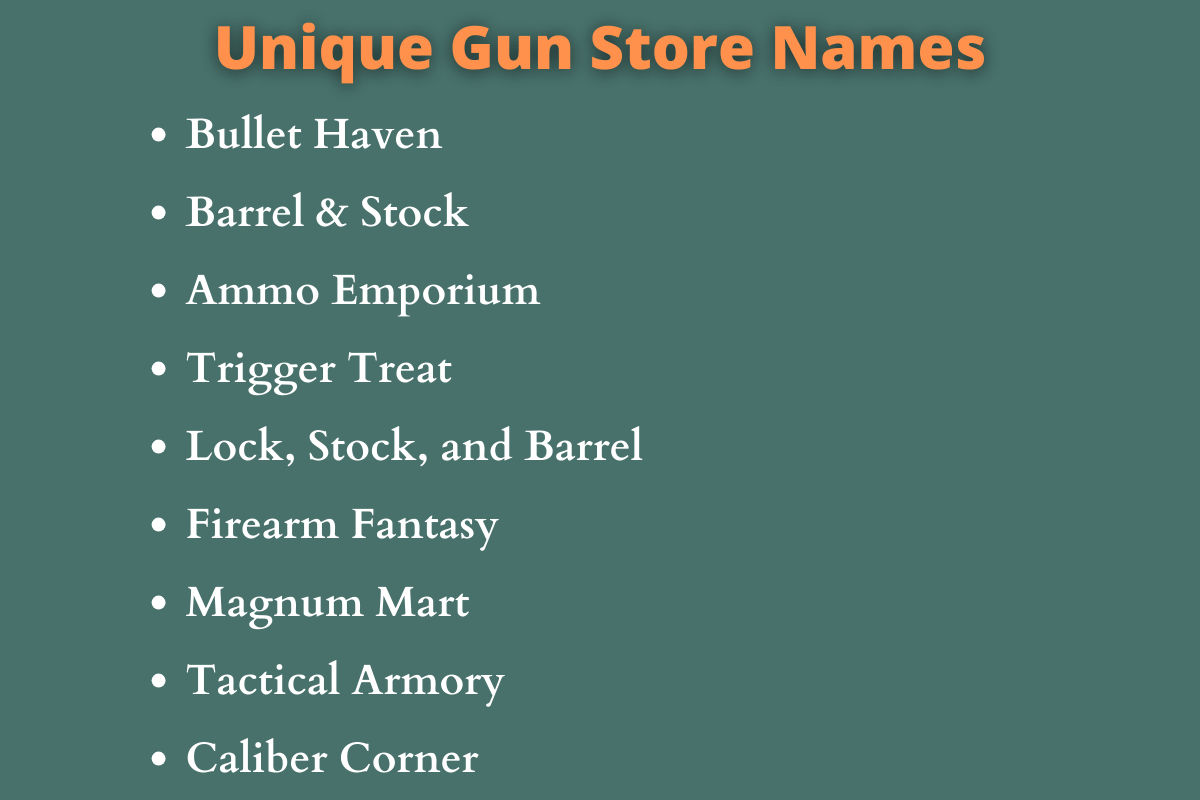 Gun Store Names