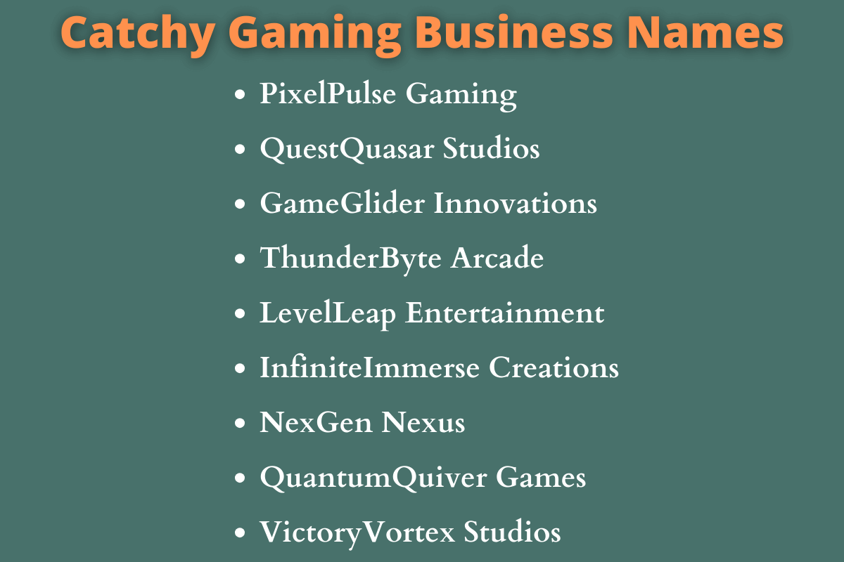 Gaming Business Names