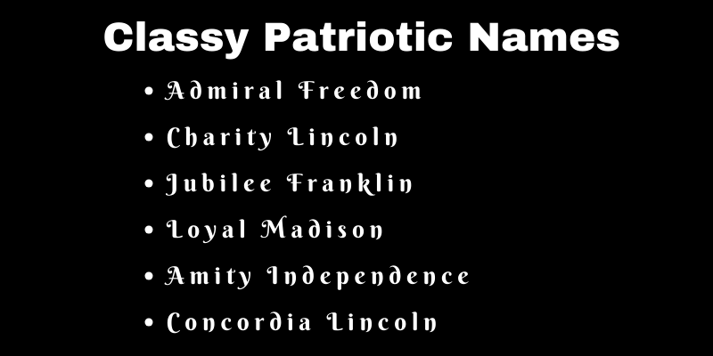 Patriotic Names