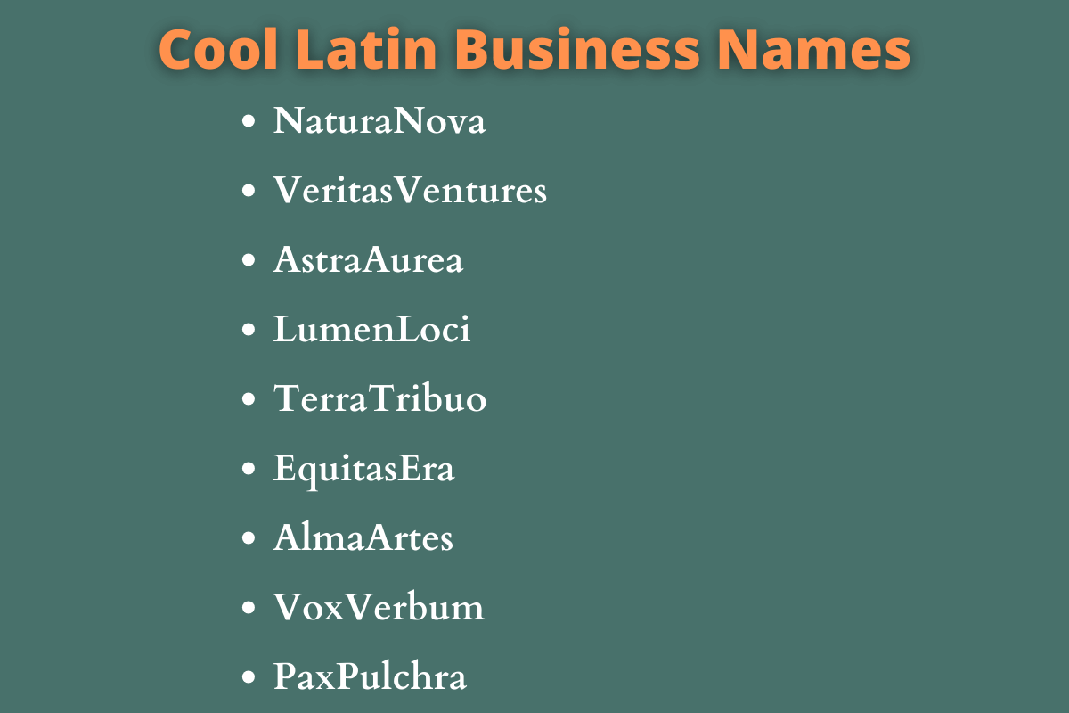 Latin Business Names