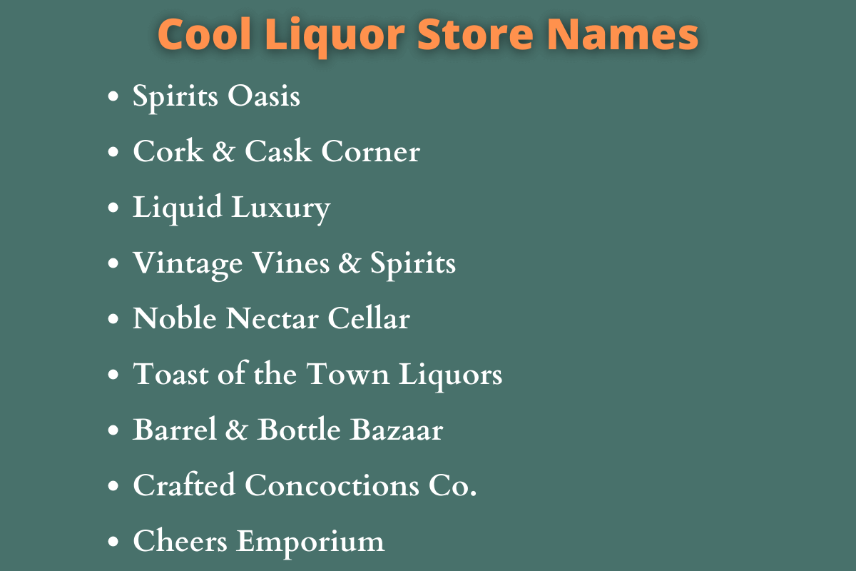Liquor Store Names
